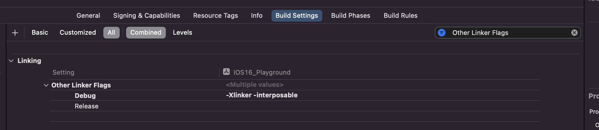 XCode XLinker Flag